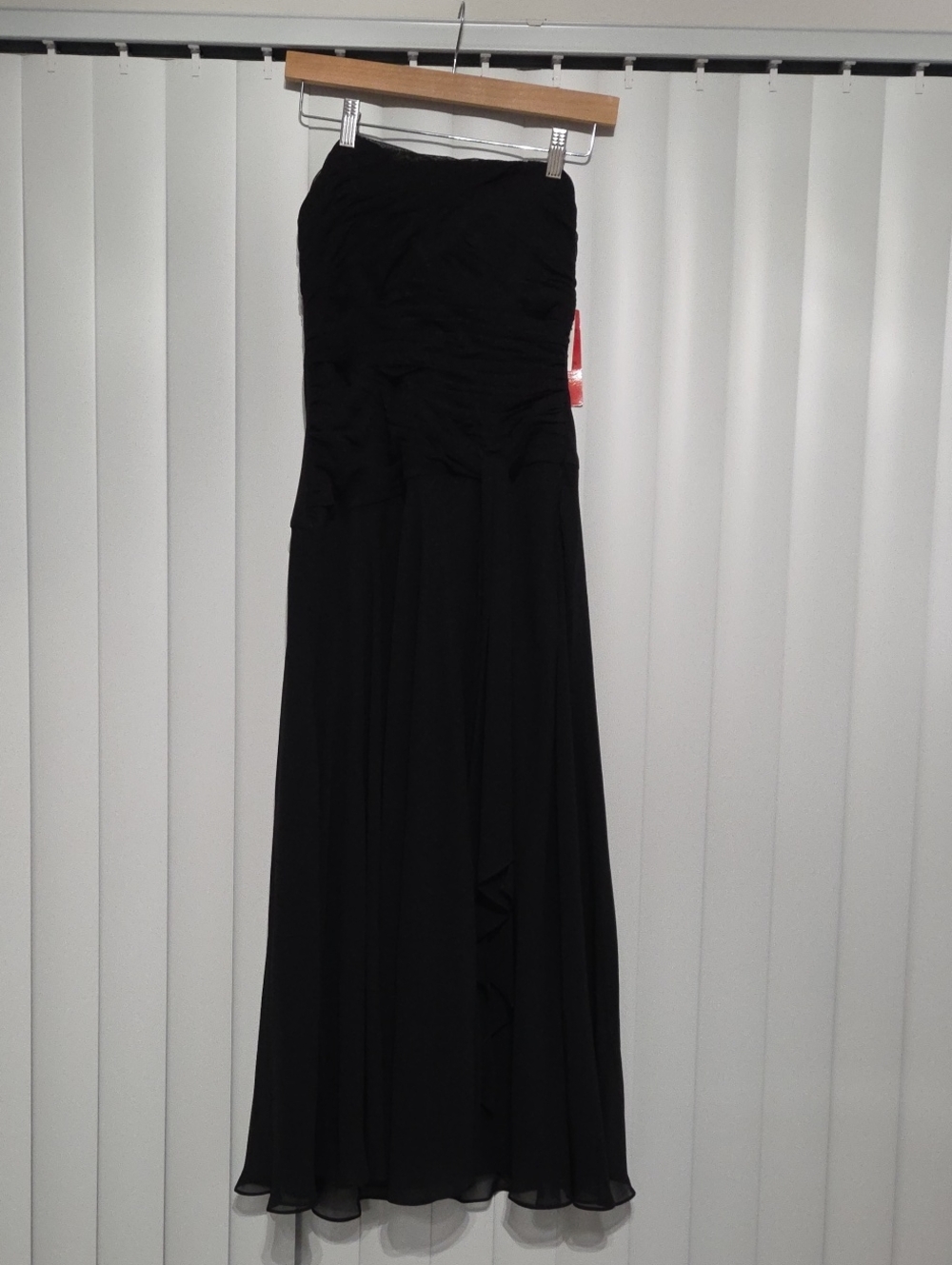 Signature by Sangria Black Strapless Evening Gown